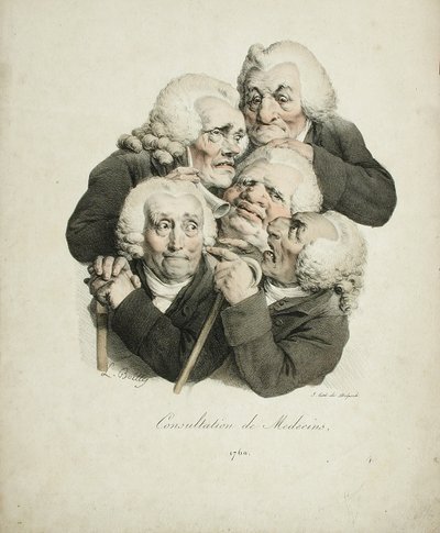 Konsultation af læger, 1823 af Louis Leopold Boilly