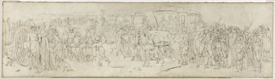 Gøgen på Quai des Tuileries, ca. 1805 (pensel, tusch på lærred) af Louis Leopold Boilly