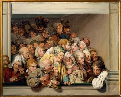 Frankrig, Paris, Versailles, Teaterboks på gratis forestillingsdag af Louis Leopold Boilly