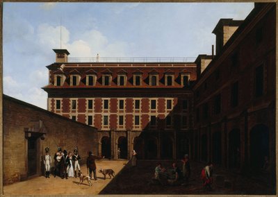 La prison des Madelonnettes, rue des Fontaines, ca. 1810 (olie) af Louis Leopold Boilly