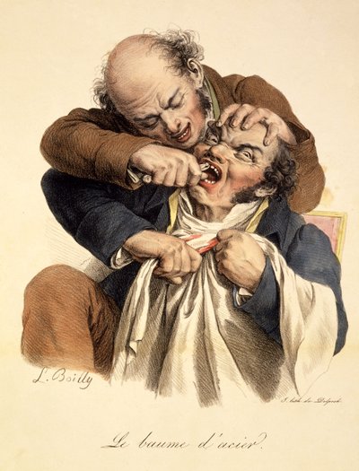 The Steel Balsam - At have en tand trukket, pub. i Paris, 1826 af Louis Leopold Boilly