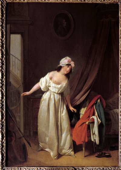 Le doux reveil Maleri af Louis Leopold Boilly (1761-1845) Paris fra det 18. århundrede, Musee Cognacq Jay af Louis Leopold Boilly