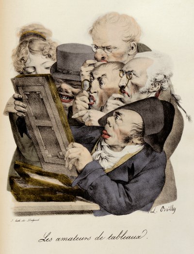 Elskere af malerier Gravering af Louis-Leopold Boilly (Louis Leopold Boilly af Louis Leopold Boilly
