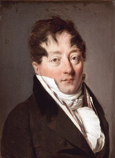 Portræt af Alexandre Balthazar Laurent Grimod de la Reyniere (1758-1837) af Boilly, Louis-Leopold (Louis Leopold) (1761-1845), - Olie på lærred, 22x17 - Musee Marmottan Monet, Paris af Louis Leopold Boilly