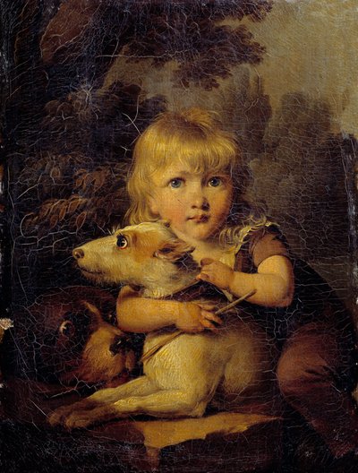 Portræt af Louis Arnault (1803-1885) Børnemaleri af Louis Leopold Boilly (1761-1845) 1808 ca. Sol. 0,22x0,16 m af Louis Leopold Boilly
