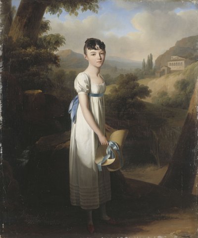 Portræt af Mademoiselle Athénaïs dAlbenas af Louis Leopold Boilly