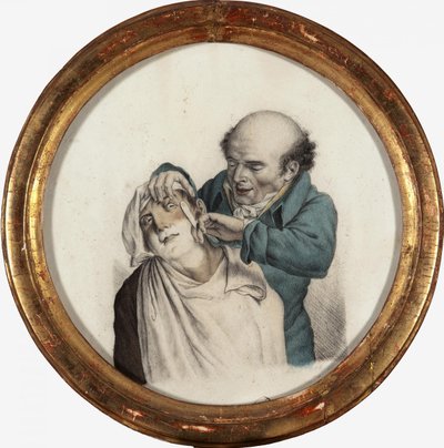 Dygtig barber, 1823 af Louis Leopold Boilly