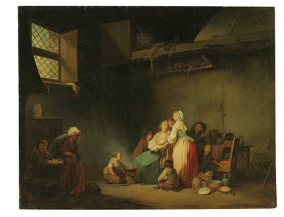Suppe til kattene af Louis Leopold Boilly
