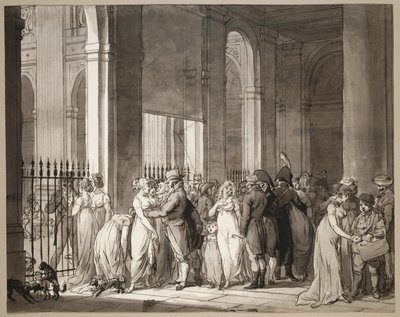 Arkaderne i Palais-Royal af Louis Leopold Boilly