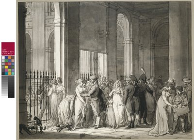 Arkaderne ved Palais Royal, ca. 1804 af Louis Leopold Boilly