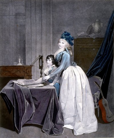 Den optiske illusion. 1794 (kobberstik). af Louis Leopold Boilly (1761-1845). L