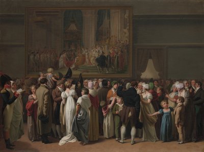The Public Viewing Davids Coronation på Louvre, 1810. af Louis Leopold Boilly