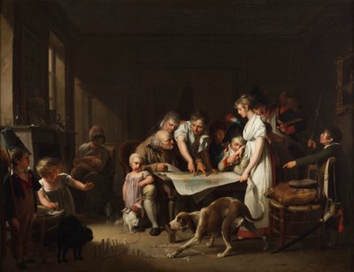 Læsningen af den store hærs bulletin af Louis Leopold Boilly
