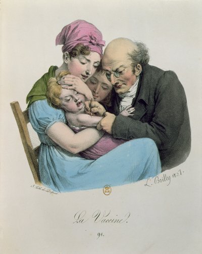 Vaccinen, indgraveret af Francois Seraphin Delpech (1778-1825) 1827 af Louis Leopold Boilly