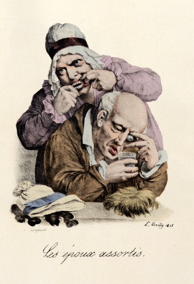 De assorterede spoler Gravering af Louis-Leopold Boilly (Louis Leopold Boilly af Louis Leopold Boilly