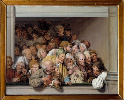 Une loge, le jour du spectacle gratuit Peinture de Louis Leopold Boilly (1761-1845) 1830 Søn. 0,33x0,41 m Versailles, musee Lambinet - Teaterboks, dagen for den frie forestilling. Maleri af Louis Leopold Boilly (1761-1845) af Louis Leopold Boilly