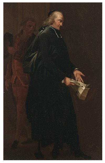 En abbed med et brev i hånden af Louis Leopold Boilly