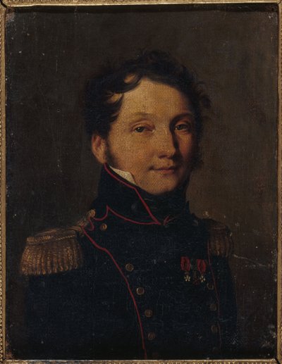 Fransk: Portrait dit du capitaine Jules Raulin af Louis Leopold Boilly