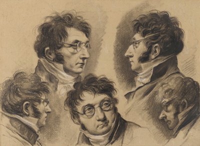 Louis-Léopold Boilly - 5 selvportrætter af Louis Leopold Boilly