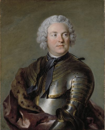 Charles Gustave de Tessin, svensk aristokrat og politiker - Portræt af Carl Gustaf Tessin (1695-1770), af Tocque, Louis (1696-1772). olie på lærred af Louis Tocqué