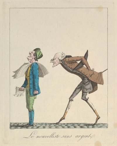 Le Nouvelliste Sans Argent, 1814. af Louis Maleuvre