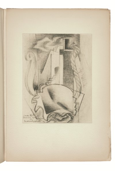 Side fra Indicateur des chemins de cœur Paris, udgivet af Jeanne Bucher af Louis Marcoussis