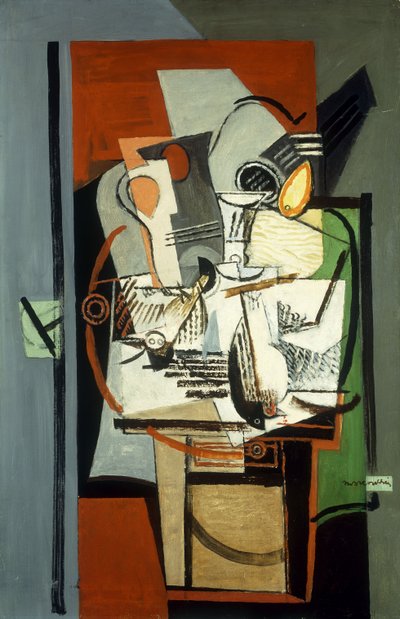 Stilleben; Nature Morte, ca. 1930 af Louis Marcoussis