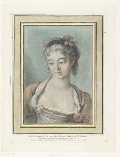 Buste af en ung kvinde Premiere tete af Louis Marin Bonnet