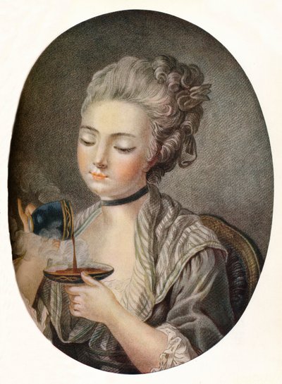 Pige tager kaffe, c1774 af Louis Marin Bonnet