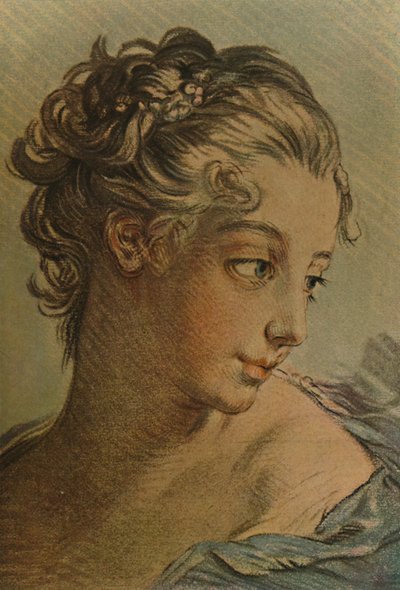 Head Of A Young Girl, c1760-1790, 1913 af Louis Marin Bonnet
