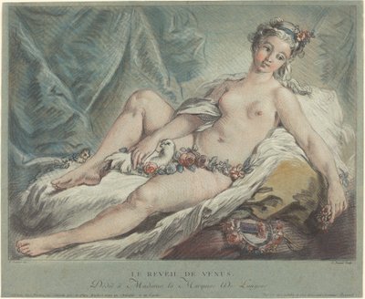 The Awakening of Venus Venus Rising, 1769 af Louis Marin Bonnet