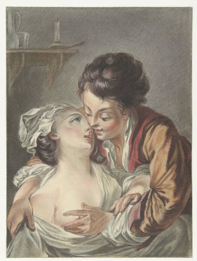 kærligt par Le Rendez-Vous af Louis Marin Bonnet
