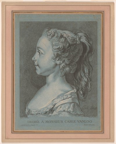 Marie-Rosalie Vanloo af Louis Marin Bonnet