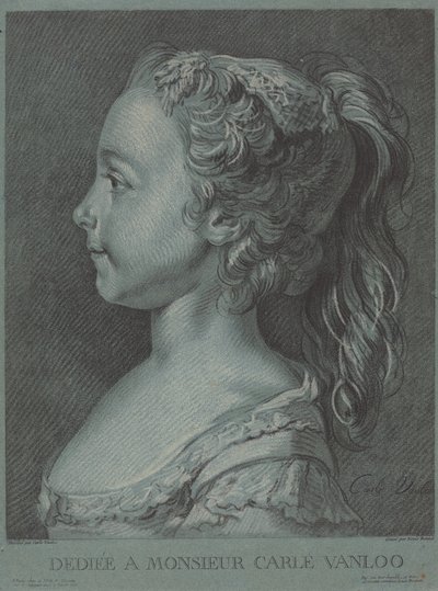 Marie-Rosalie Vanloo, ca. 1764. af Louis Marin Bonnet