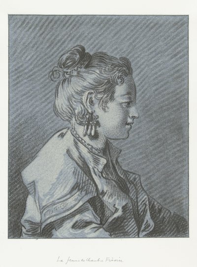 Portræt af en finsk kammerpige Tête de femme de chambre Finoise af Louis Marin Bonnet