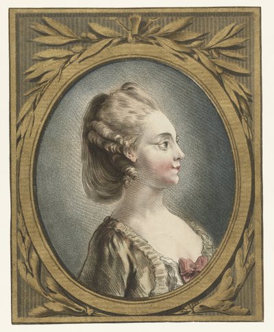 Portræt af en ung kvinde tete af Louis Marin Bonnet