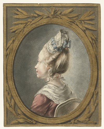 Portræt af en ung kvinde tete af Louis Marin Bonnet