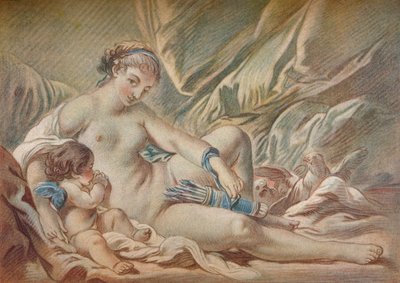 Venus og Amor, 1700-tallet, 1919 af Louis Marin Bonnet