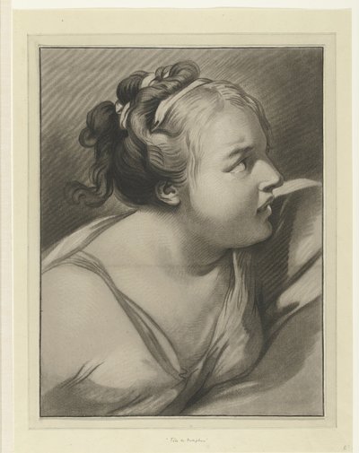 Potifars hustru Tete de Putiphar af Louis Marin Bonnet