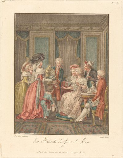 Nytårsgaver af Louis Marin Bonnet after Jean Baptiste Hüet, I