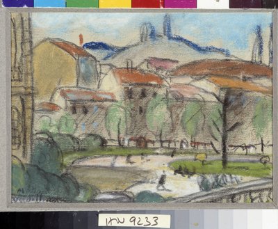 Den pastelfarvede offentlige have af Louis Mathieu Verdilhan (1875-1928) Obligatorisk omtale: Collection foundation regards de Provence, Marseille af Louis Mathieu Verdilhan