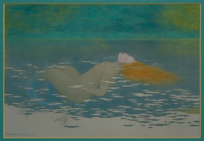 Havfrue (gouache på silke) af Louis Maurice Boutet de Monvel