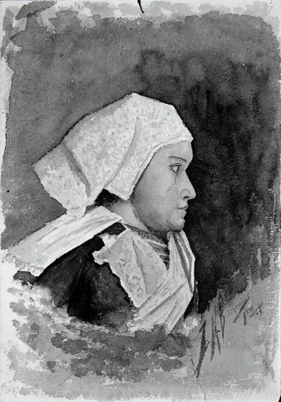 Bretagne bondekvinde, 1884. af Louis Michel Eilshemius