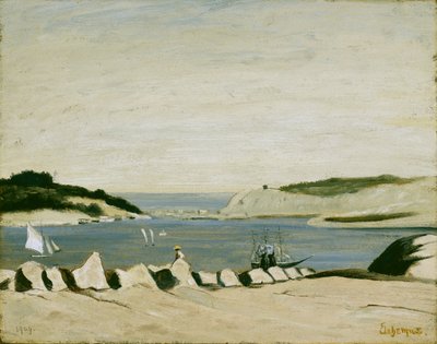 Coast Scene, 1909 (olie på papir, monteret på lærred) af Louis Michel Eilshemius