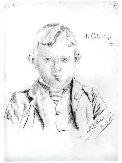 Portræt af Howard L. Coles, december 1883. af Louis Michel Eilshemius