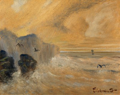 Rocky Seashore, slutningen af det 19.-begyndelsen af det 20. århundrede. af Louis Michel Eilshemius