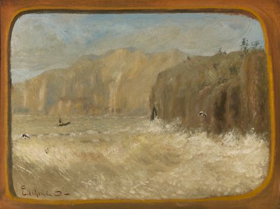 To måger og klipper, ca. 1913-1921. af Louis Michel Eilshemius