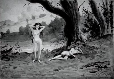 To nøgenbilleder, 1900. af Louis Michel Eilshemius