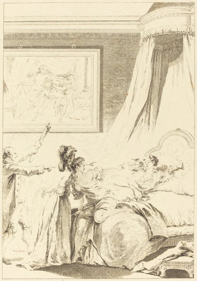 Le gascon puni af Louis Michel Halbou and Antoine Jean Duclos after Jean Honoré Fragonard