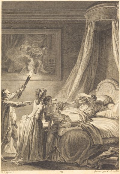 Le gascon puni af Louis Michel Halbou and Antoine Jean Duclos after Jean Honoré Fragonard